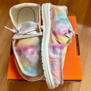 Pink Tie-Dye Boat Shoe